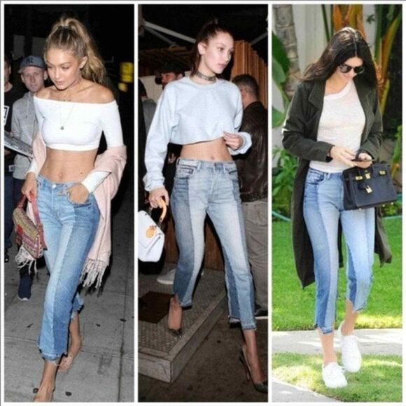 FRAME Nouveau Le Mix Jeans Women’s Size 27 Button Fly Patchwork Denim - Picture 8 of 9